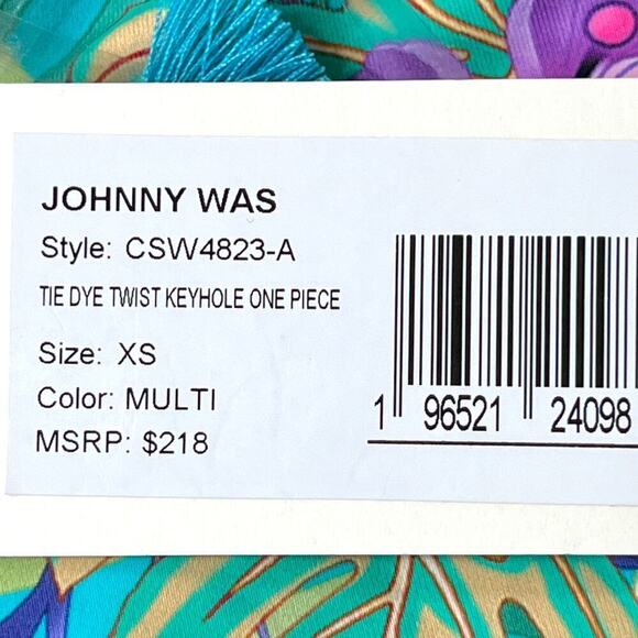Johnny Was Women's XS Swimsuit Water Tropic Floral Twist Keyhole One Piece NWT - Picture 12 of 15